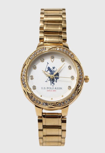 Reloj Dorado-Blanco Us Polo Assn