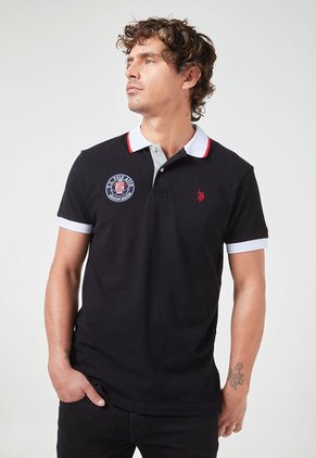 Polo Negro-Blanco Us Polo Assn