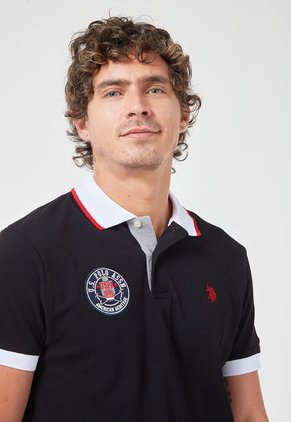 Polo Negro-Blanco Us Polo Assn