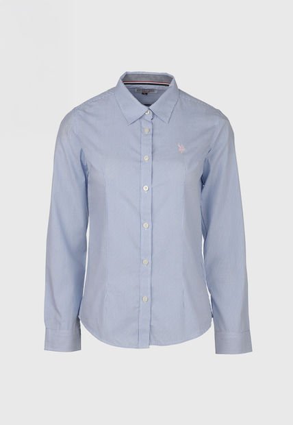 Camisa Celeste-Blanco US POLO ASSN