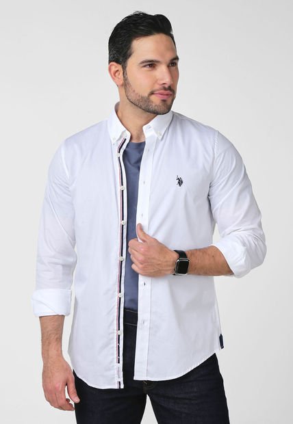 Camisa Blanco-Azul Navy-Rojo US POLO ASSN