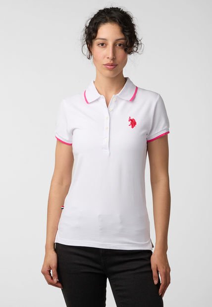 Camiseta Blanco-Fucsia US POLO ASSN