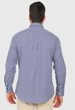 Camisa Azul-Blanco US Polo Assn
