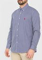 Camisa Azul-Blanco US Polo Assn de US Polo Assn