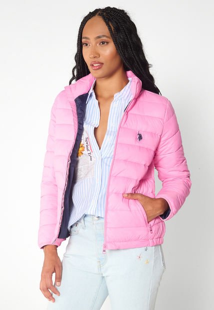 Chaqueta Acolchada Rosa Us Polo Assn