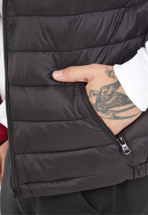 Chaleco Acolchado Negro-Rojo Us Polo Assn