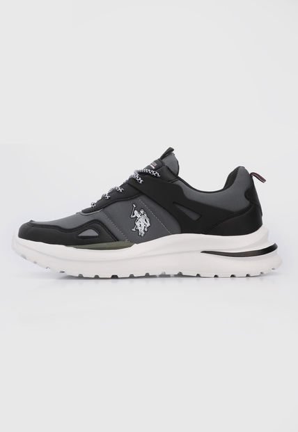 Tenis Lifestyle Negro-Blanco-Gris Us Polo Assn