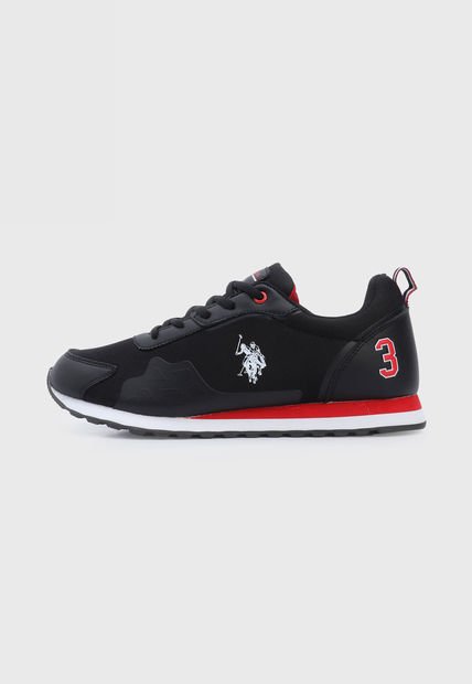 Tenis Lifestyle Negro-Rojo-Blanco Us Polo Assn