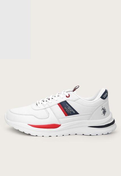 Tenis Lifestyle Blanco-Azul Navy-Rojo Us Polo Assn