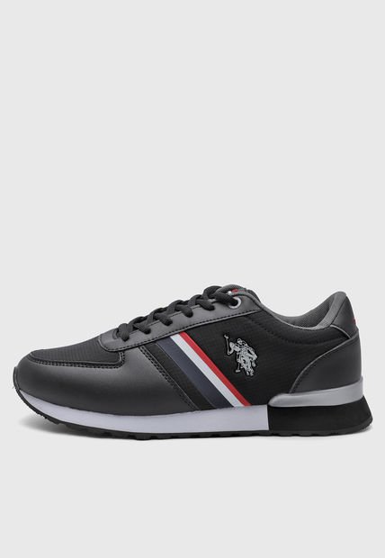 Tenis Lifestyle Negro-Blanco-Rojo Us Polo Assn