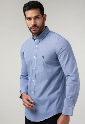 Camisa Azul-Blanco Us Polo Assn