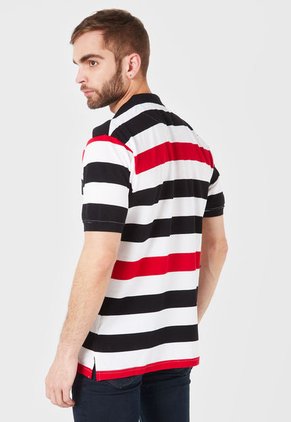 Camiseta Blanco-Negro-Rojo Us Polo Assn Masculino