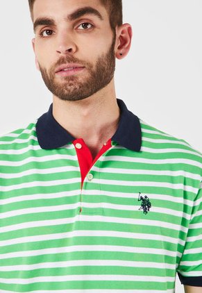 Camiseta Verde-Blanco-Azul Us Polo Assn Masculino