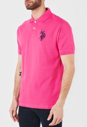 Polo Fucsia Us Polo Assn Masculino