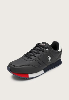 Tenis Lifestyle Negro-Blanco-Azul Navy Us Polo Assn