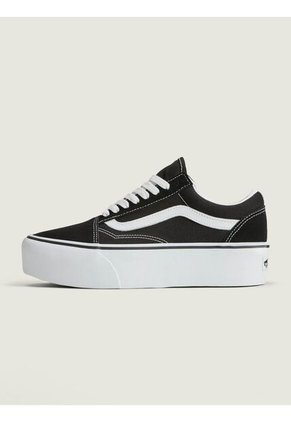 Tenis Mujer Vans Ua Old Skool Stackfo Negro Vans
