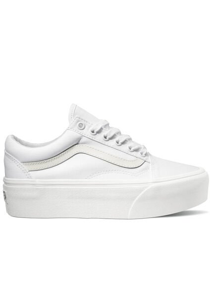 Tenis Hombre Vans Ua Old Skool Stackfo Blanco Puro Vans