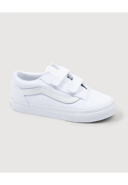 Tenis Niño Vans Td Old Skool V Blanco Vans