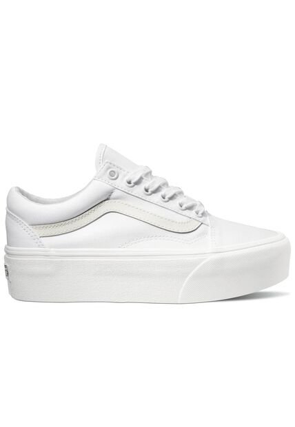 Tenis Hombre Vans Ua Old Skool Stackfo Blanco Puro Vans