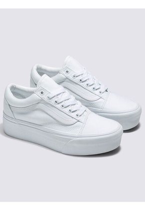 Tenis Hombre Vans Ua Old Skool Stackfo Blanco Puro Vans