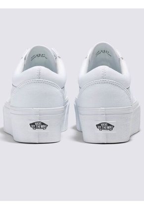 Tenis Hombre Vans Ua Old Skool Stackfo Blanco Puro Vans