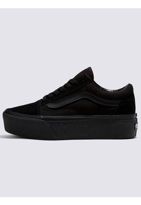 Tenis Mujer Vans Ua Old Skool Stackfo Negro Vans