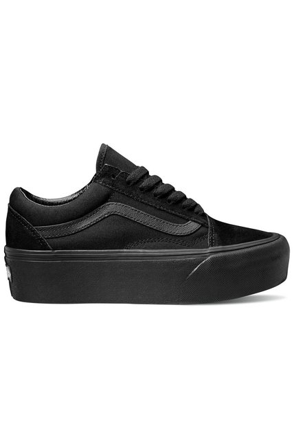 Tenis Mujer Vans Ua Old Skool Stackfo Negro Vans