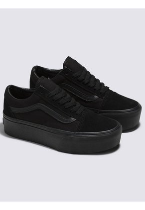 Tenis Mujer Vans Ua Old Skool Stackfo Negro Vans