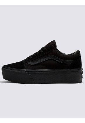 Tenis Mujer Vans Ua Old Skool Stackfo Negro Vans
