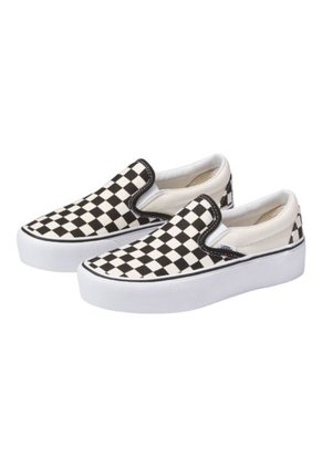 Tenis Vans Classic Slip-On Platform Color Black And White Checker\/White Para Hombre & Mujer