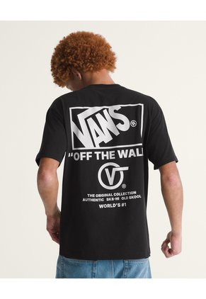 Camiseta Hombre VANS STACKED HI SS TEE Negro Vans