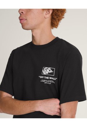 Camiseta Hombre VANS STACKED HI SS TEE Negro Vans