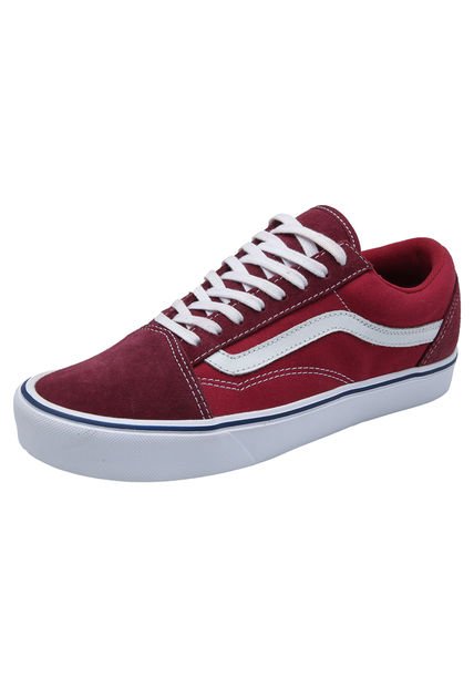 Tenis Skateboarding Vinotinto-Blanco Vans Old Skool Lite Throwback