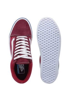 Tenis Skateboarding Vinotinto-Blanco Vans Old Skool Lite Throwback