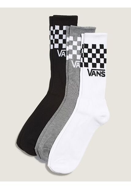 Medias Hombre Vans Classic Check Crew Gris Vans