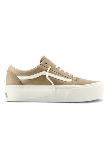 Tenis Mujer Vans Old Skool Platform Beige Vans