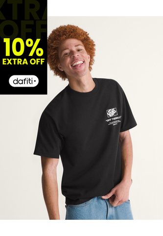 Camiseta Hombre VANS STACKED HI SS TEE Negro Vans Vans
