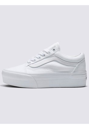 Tenis Hombre Vans Ua Old Skool Stackfo Blanco Puro Vans