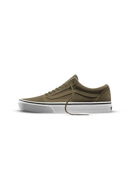 Tenis Hombre Vans Old Skool Olive/Blanco Vans