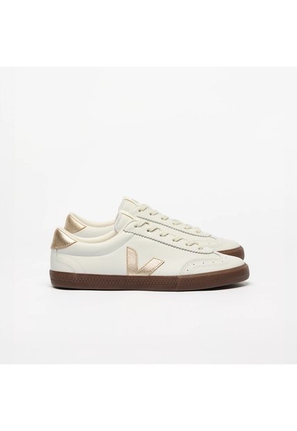 Tenis Veja De Mujer Volley Leather White Platine Bark VO2021413A-38 Blanco