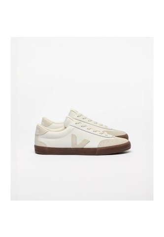 Tenis Veja De Hombre Volley Leather White Natural Bark VO2021383B-44 Blanco Veja