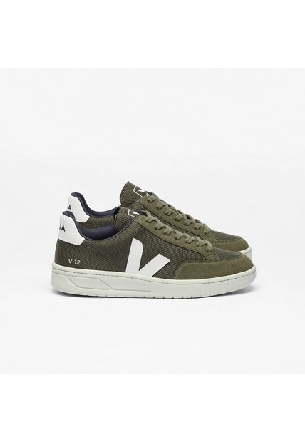 Tenis Veja De Hombre V-12 Vegan B-mesh XD0102820B-40 Verde