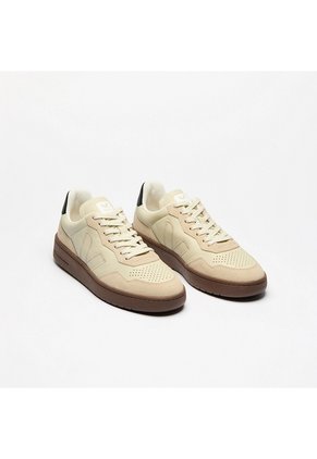 Tenis Veja De Hombre V-90 Cuero Beige Almendra Negro VZ2020751B-44 Beige