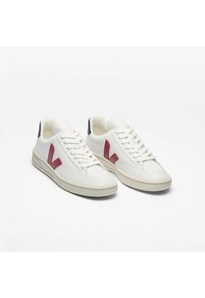 Tenis Veja De Mujer V-12 Marsala XD0201955A-39 Blanco