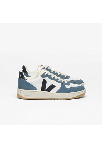 Tenis Veja De Hombre V-10 Leather White Black California VI0220863B-40 Blanco