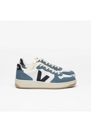 Tenis Veja De Hombre V-10 Leather White Black California VI0220863B-40 Blanco