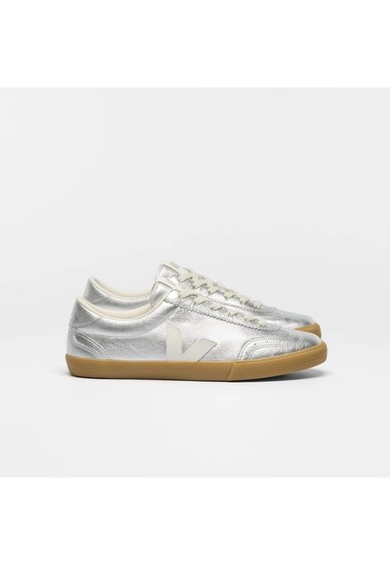 Tenis Veja De Mujer Volley Leather Silver White Natural VO2021666A-36 Plateado
