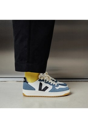 Tenis Veja De Hombre V-10 Leather White Black California VI0220863B-40 Blanco