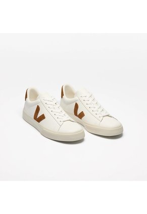 Tenis Veja De Hombre Campo Leather White Cognac CP0521058B-44 Blanco