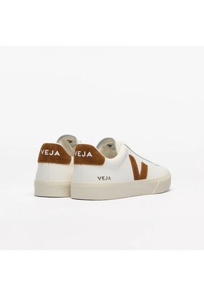Tenis Veja De Hombre Campo Leather White Cognac CP0521058B-44 Blanco